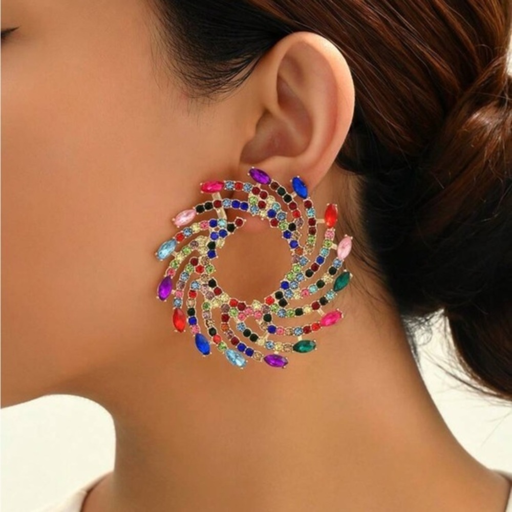 ✨Colorful Spiral Statement Earrings